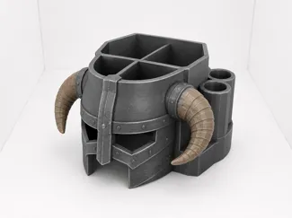 Dragonborn Helmet Desk Organizer