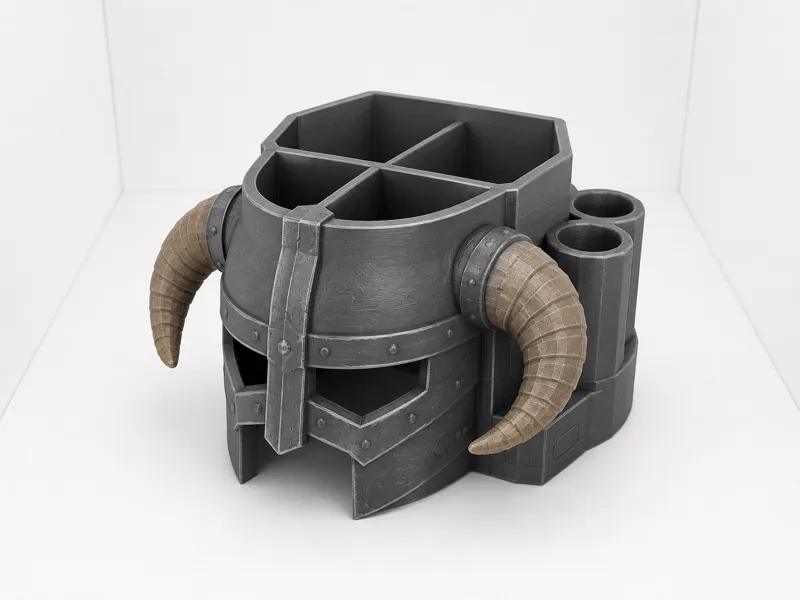 Dragonborn Helmet Desk Organizer