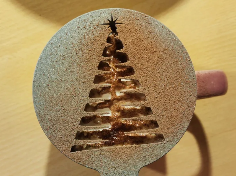 Latte art stencils - Christmas edition