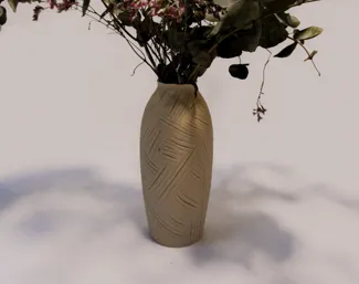 Pottery vase; handcrafted aesthetic