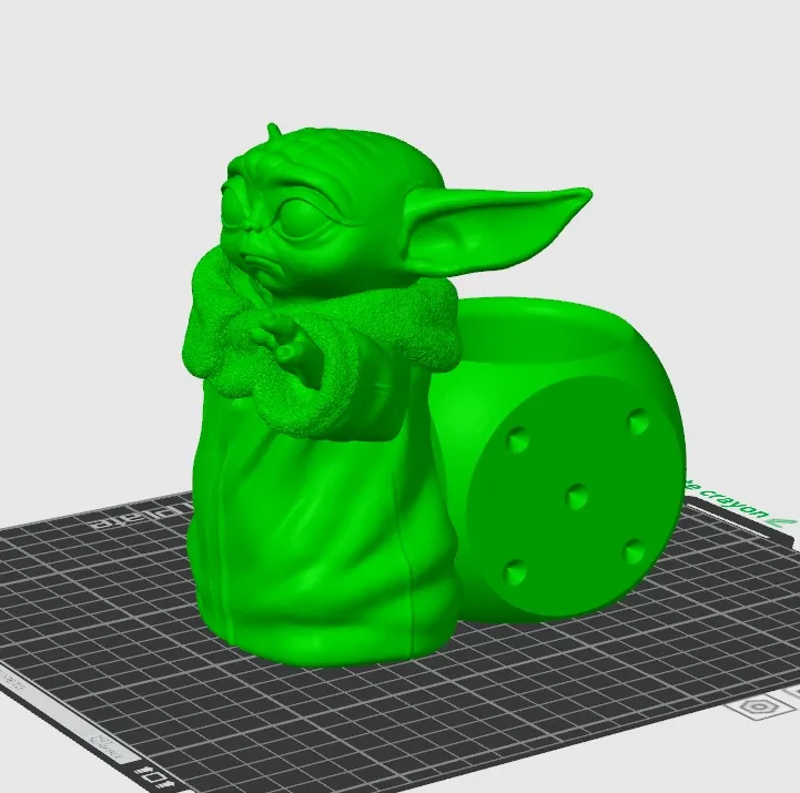 baby yoda whit pencil case