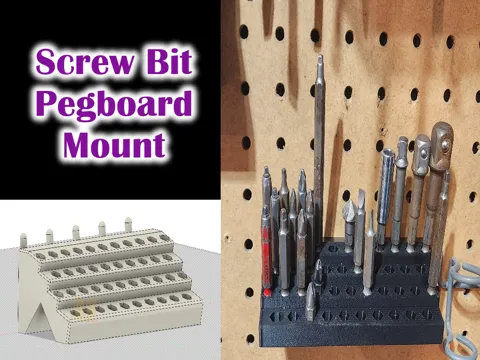 Soporte: Screw Bit Pegboard Mount — referencia de MakerWorld