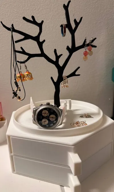 Modular Jewelry Box with Tree Holder