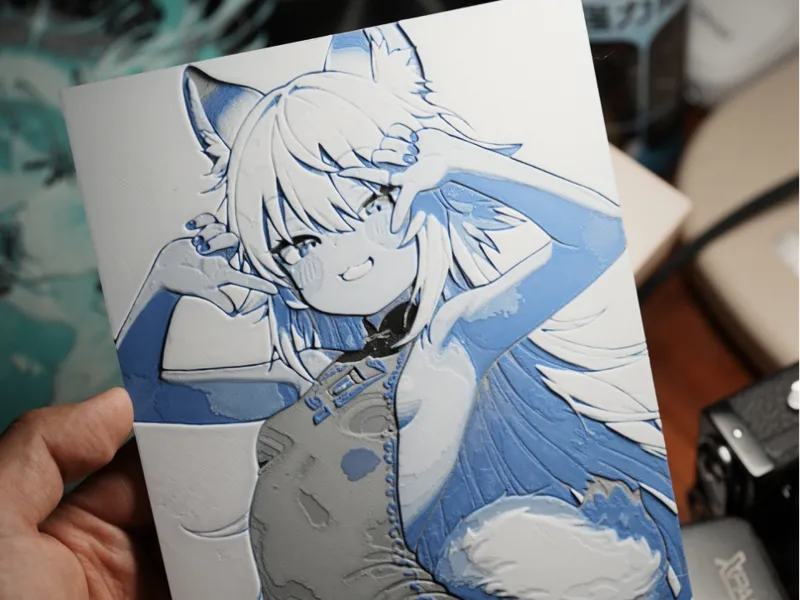 雌小鬼兽娘剪刀手装饰画