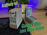 Support Gridfinity pour lingettes nettoyantes de lunettes — photo 3