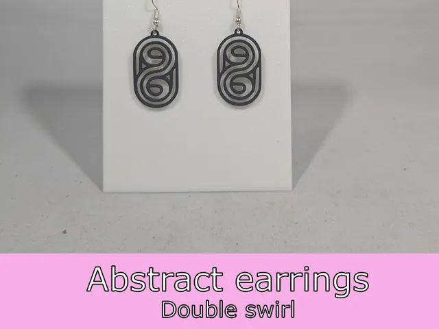 Abstract earrings - double swirl