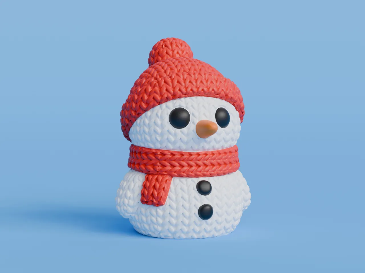 Knitted Snowman - Christmas view 4