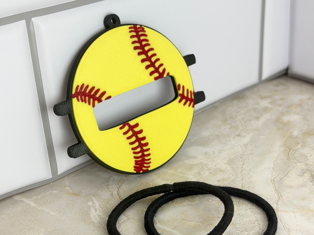Softball hairband keychain - 1