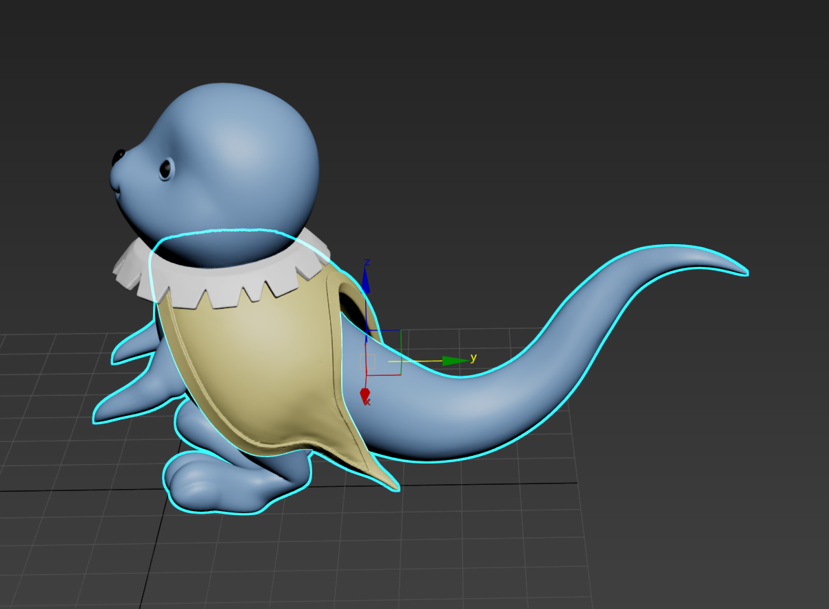 Miniatura 1 do modelo 3D 魔力宝贝 水蓝鼠（拆件版）
