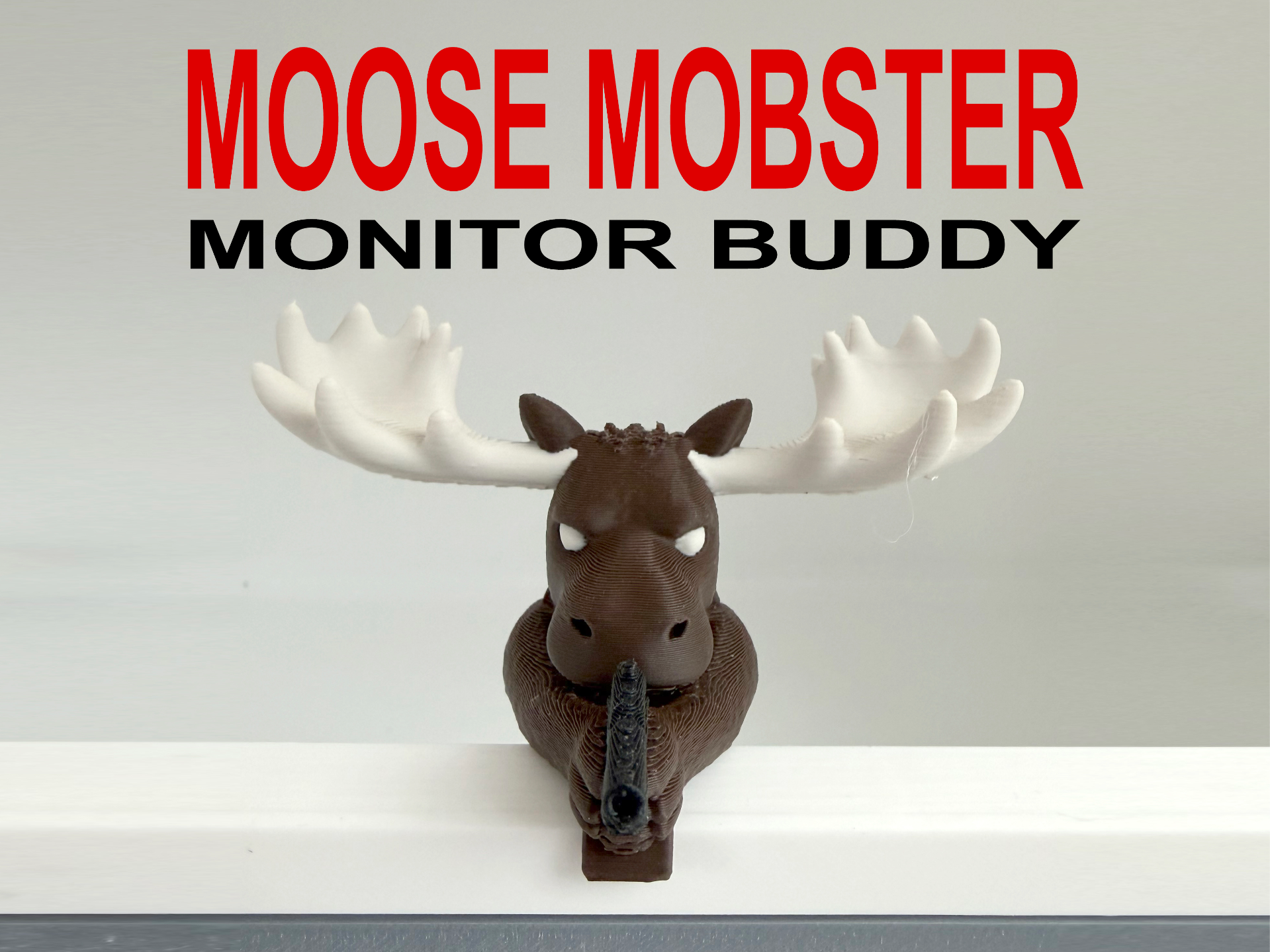 Moose Mobster with Gun Monitor Buddy