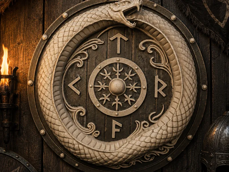 Wikingerschild Jörmungandr 