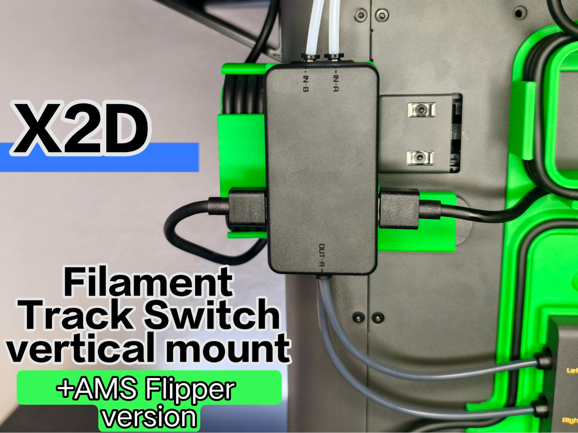 X2D Filament Track Switch vertical mount