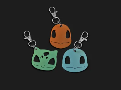 Kanto starters - keychains
