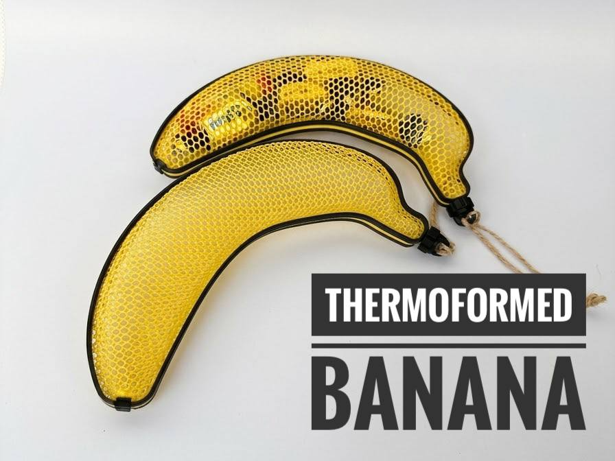 Thermoformed banana - candy container 3D model