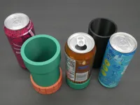 Open top can holder with circular base