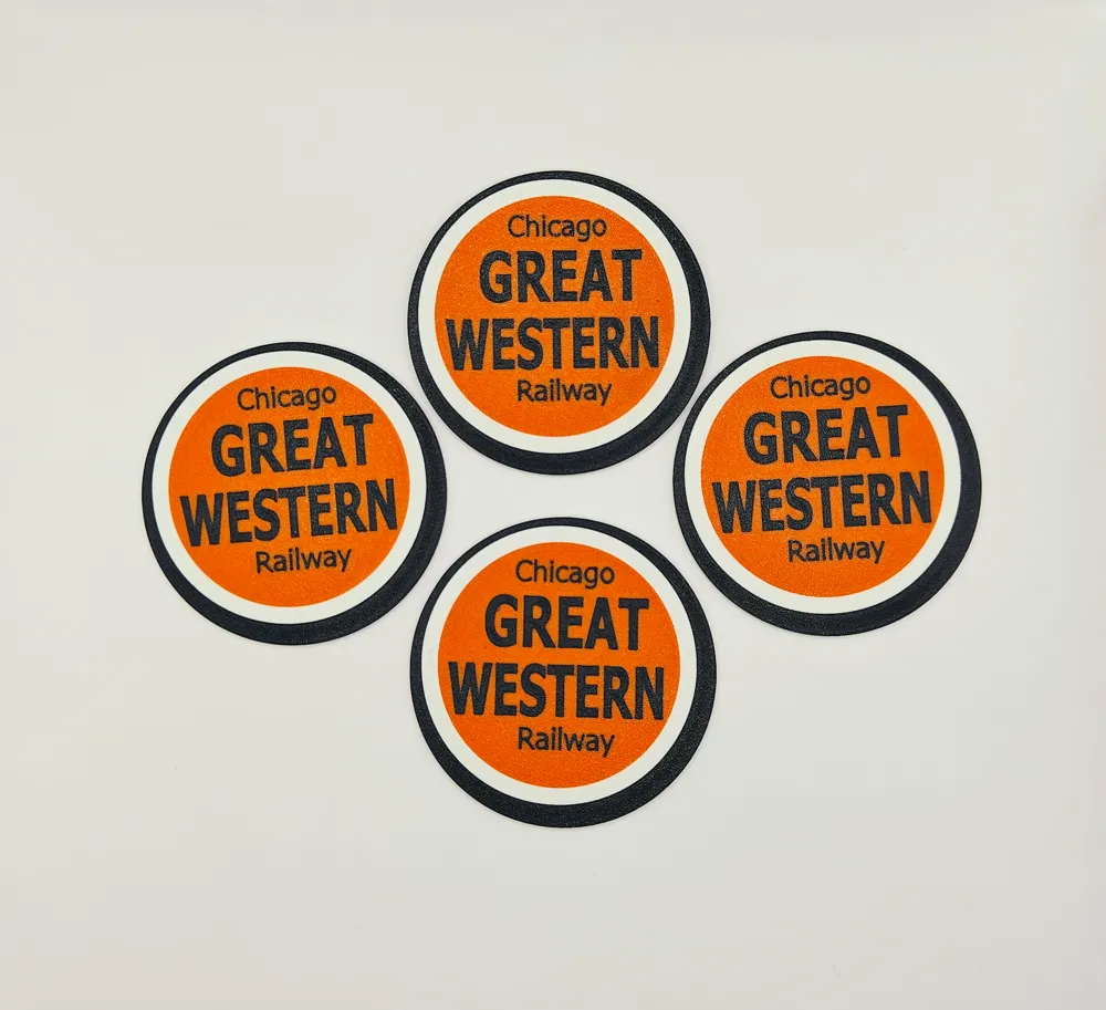 Chicago Great Western Railway Coasters by railimages - MakerWorld