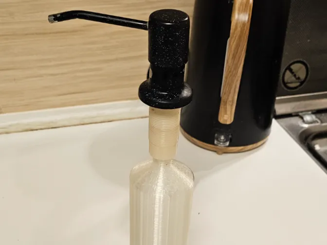 Refill bottle for dish soap dispenser