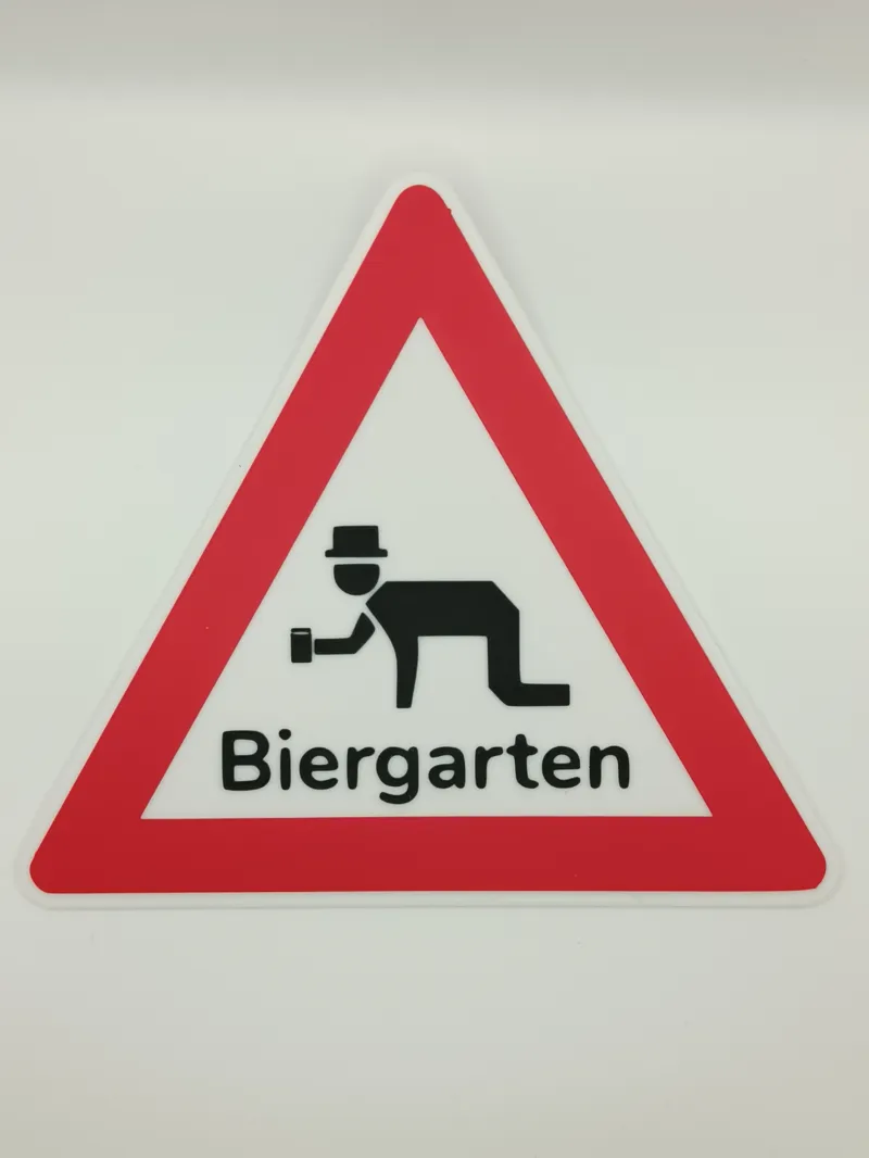 Biergarten Schild 162x143 244x214