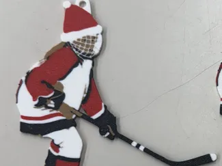 ChristmasHockeyGirlKeyChain