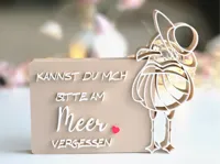 Maritime Deko Möwe Schild Schriftzug