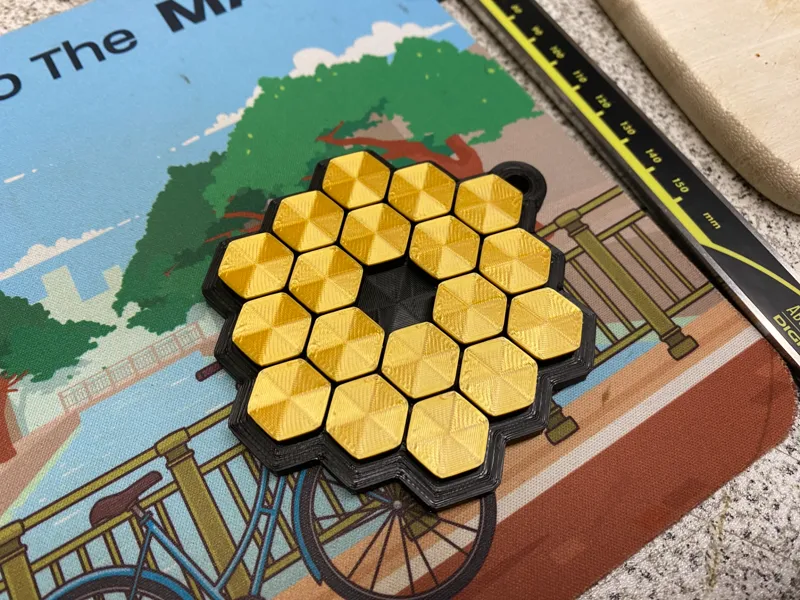 Multicolor JWST/James Webb keychain with logo