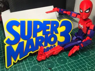 Cartel Super Mario Bros 3 Logo (AMS y NO AMS)