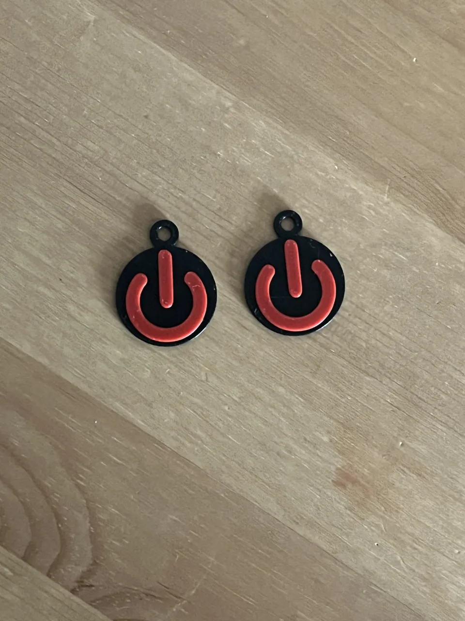 power button earrings view 2