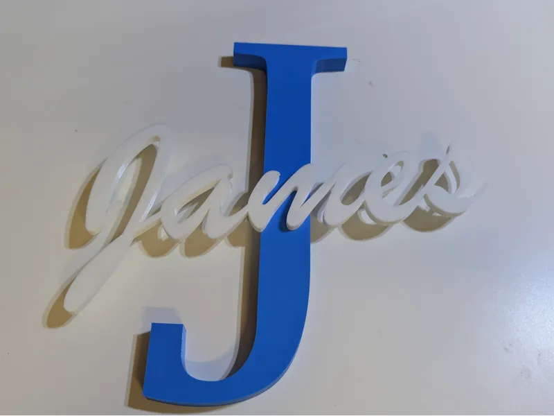 James Namenaufhänger Initialen Name 