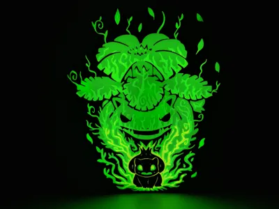 Bulbasaur & Venusaur Lightbox - Pokémon Lamp