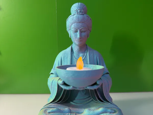 Bouddha assis façon photophore