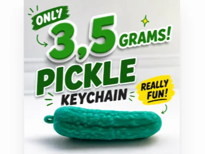 pickle keychain NO AMS only 3.5grams