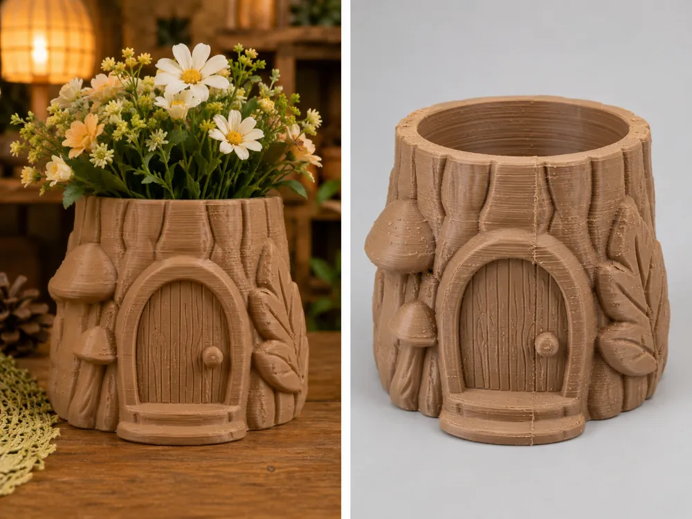 Jarrón decorativo: Tree Stump Vase. Referencia del modelo original.