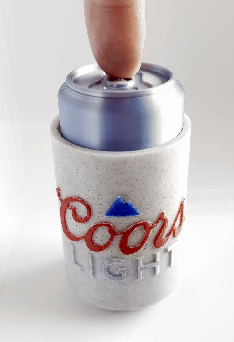 Coors Light Beer Can Koozie Keyboard Click Fidget