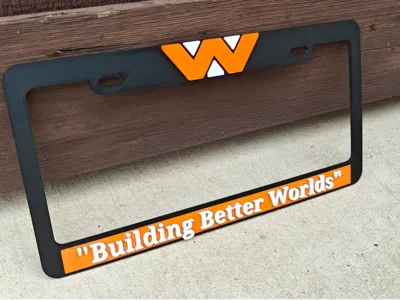 Weyland License Plate Frame - Colorized
