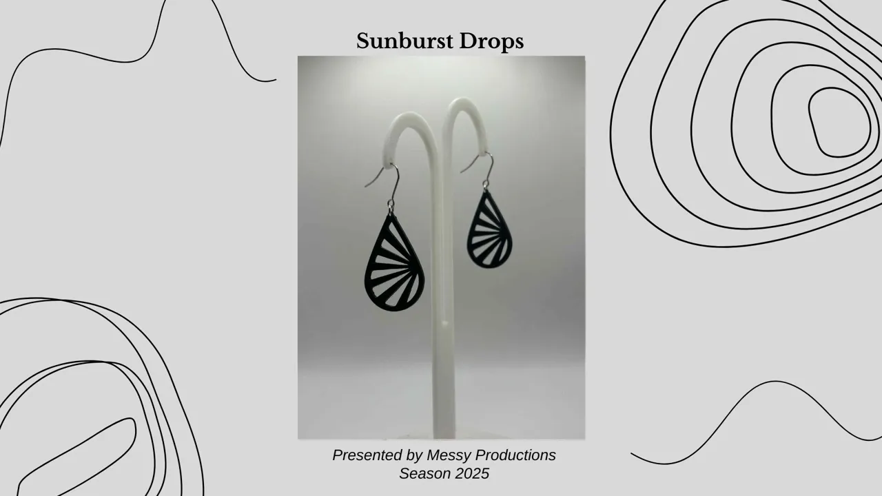 Sunburst Drops Earrings - No AMS view 3