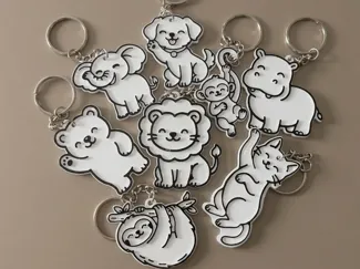 Cute Animal Buddies Keychain Collection