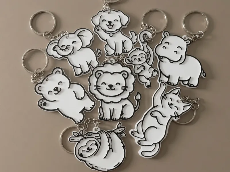 Cute Animal Buddies Keychain Collection