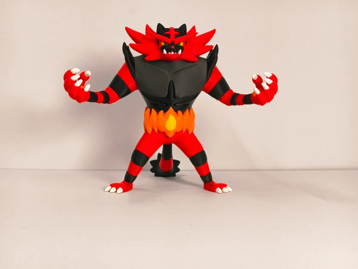 Pokemon Generation 7 #0727 Incineroar multicolor model - Free 3D Print ...