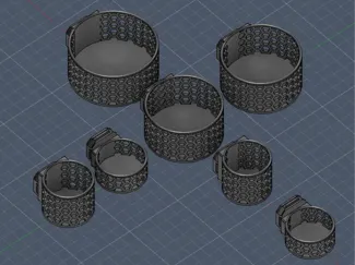 Hex-Style Circular Holders for OpenGrid