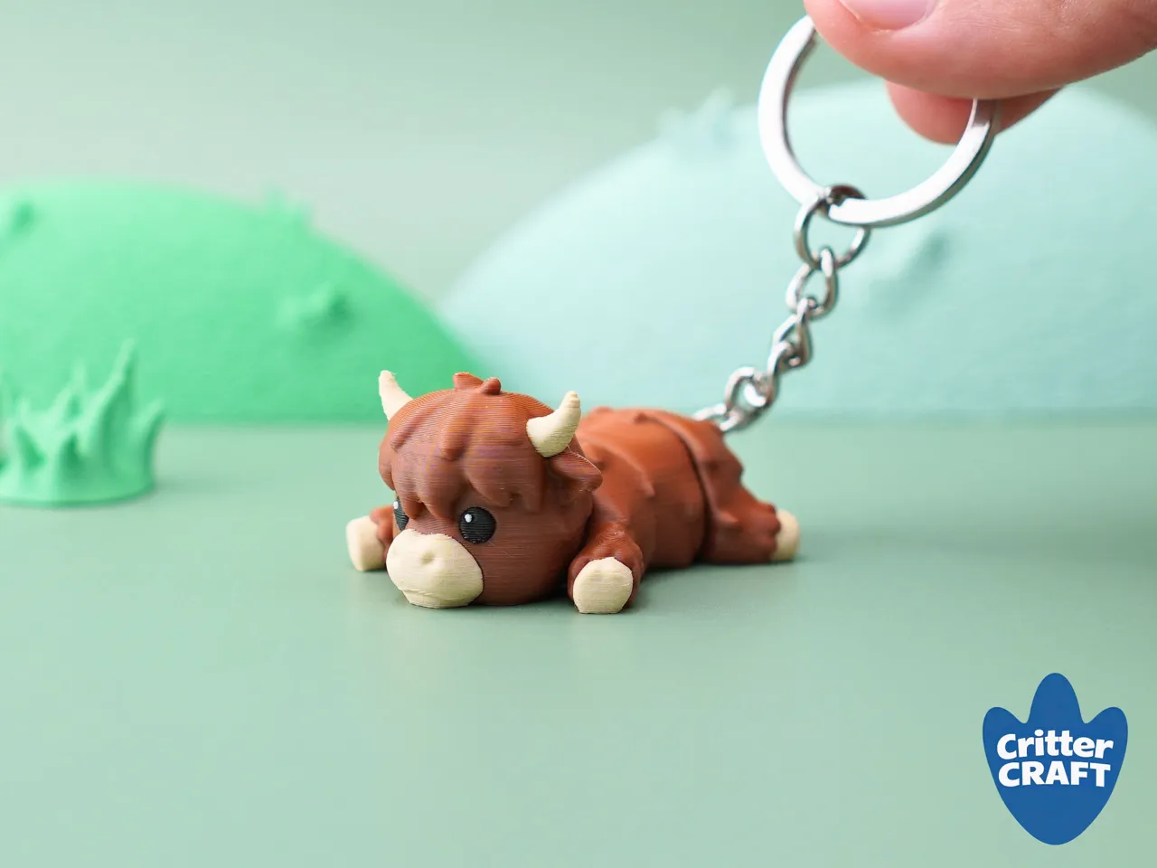 Flexi Baby Highland Cow & Keychain view 3