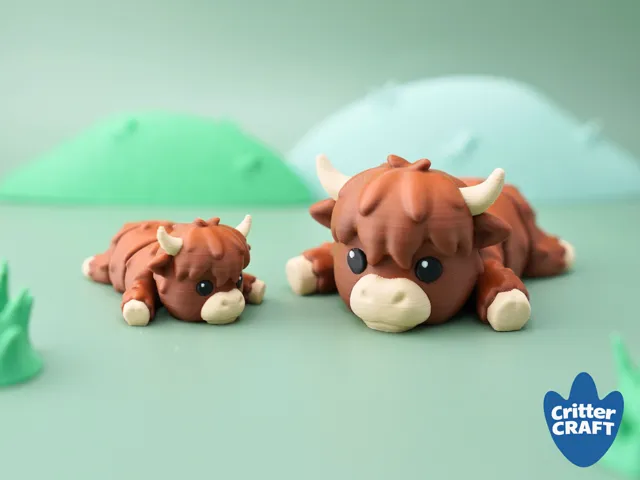 Flexi Baby Highland Cow & Keychain