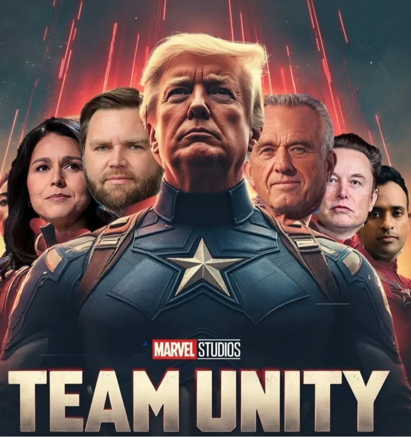 Team Unity Marvel Styled Trump RFK 