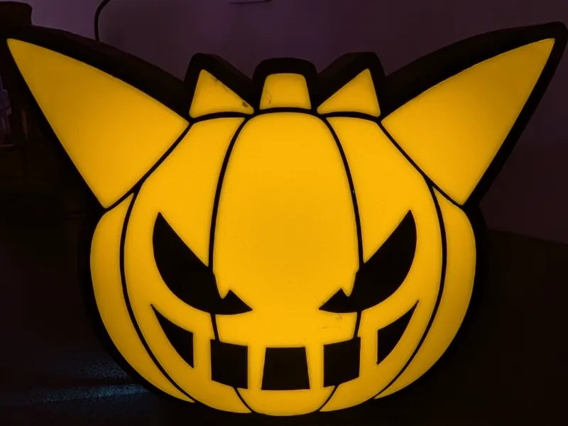 Gengar lightbox pumpkin