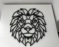 Tête de lion géométrique — déco murale — photo 2