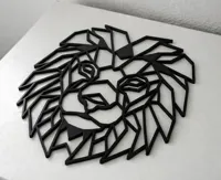 Tête de lion géométrique — déco murale — photo 3