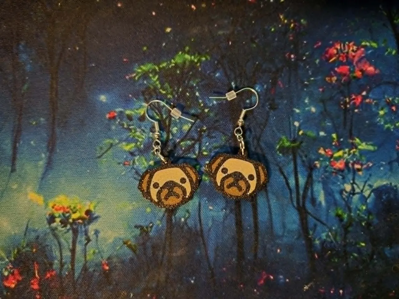 Pug Earrings/Charm view 2
