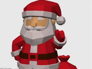 Weihnachtsmann auf Podest