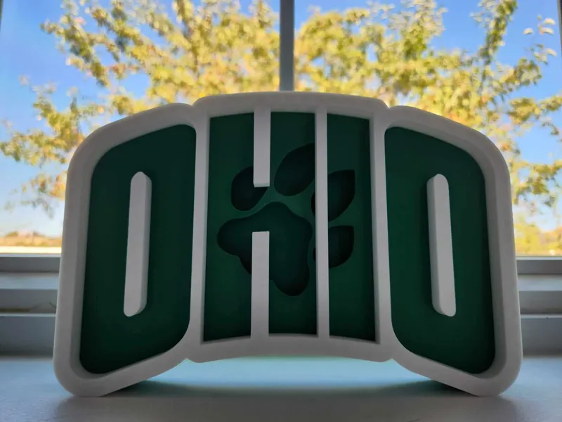 Ohio University Logo with Paw Print