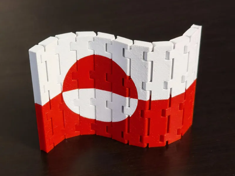 Flag of Greenland - flexible, double-sided