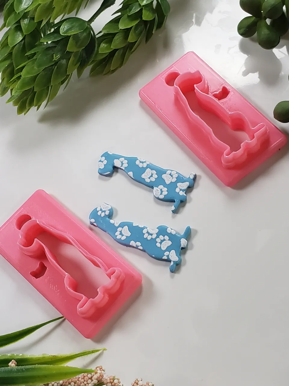 Dog Silhouette #3 Polymer Clay Earring Cutter view 2